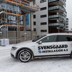Firmabilen til Svensgaard Installasjon AS